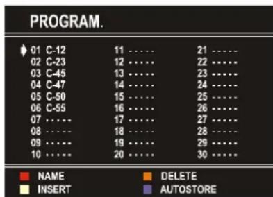 VESTEL 1448 - Zendermenu (Program.) - 2