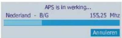 APS is in werking... Nederland - B/G 155,25 Mhz Annulieren