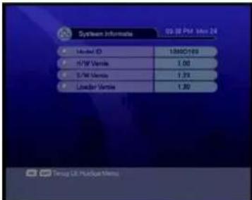 System Information 03:28 PM Min 24 Model ID 10000169 H/M Version 1.00 S/M Version 1.75 Loader Version 1.30 Temp Lat Pulsifier Menu