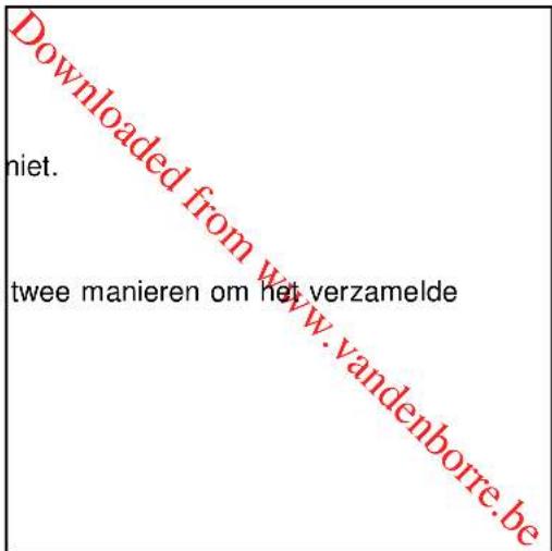 Downloaded from Web niet. twee manieren om het verzamelde www.vandenborre.be