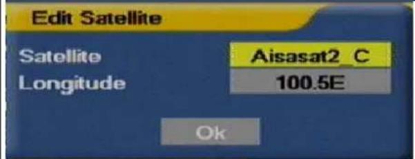 Edit Satellite Satellite Longitude Aisasat2_C 100.5E Ok