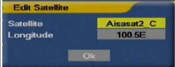 Edit Satellite Satellite Longitude Aisasat2_C 100.5E Ok