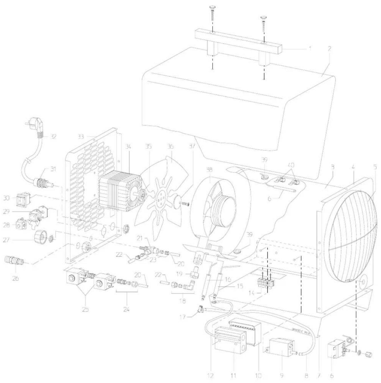 REMKO PGT 60E - Montagetekening PGT 30 / 30 E - 1