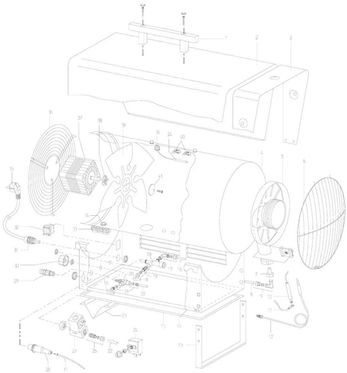 REMKO PGM 60E - Montagetekening PGM 60 / 60 E - 1