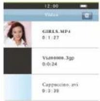 12:00 Video GIRLS.MP4 0:1:27 Video0000.3gp 0:0:24 Cappuccino.avi 0:3:39