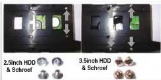 2.5inch HDD & Schroef 3.5inch HDD & Schroef