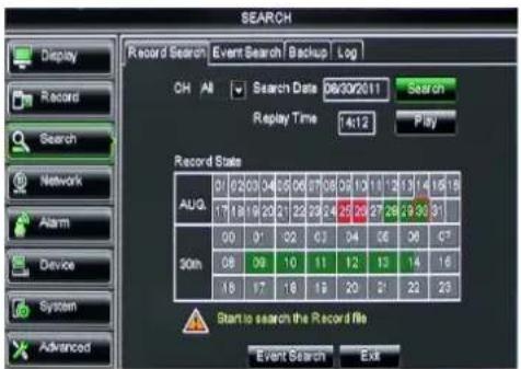 SEARCH Record Search Event Search/Backup Log CH All Search Date 06/30/2011 Search Replay Time 14:12 Play Record State AUQ 07 02 03 04 05 06 07 08 09 10 11 12 13 14 15 16 17 18 19 20 21 22 23 24 25 26 27 28 29 30 31 30th 00 01 02 03 04 05 06 07 08 09 10 08 09 10 11 12 13 14 15 16 17 18 19 20 21 22 23…