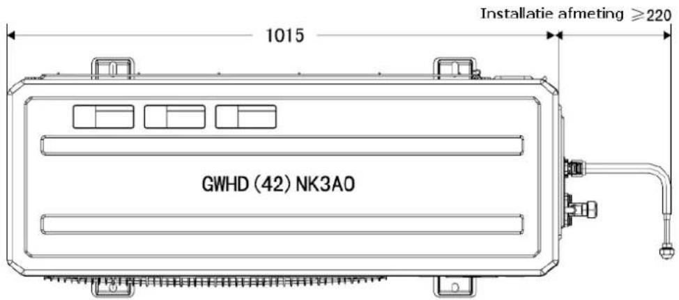 1015 GWHD (42) NK3AO Installatie afmeting ≥220