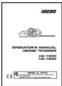 IECHNO OPERATOR'S MANUAL HEDGE TRIMMER HC-1500 HC-1600 CE MATERIALS & COALERS CNC 2000000000000000000000000000000000000000000000000000000000000000000000000000
