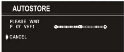 AUTOSTORE PLEASE WAIT P 07 VHF1 CANCEL