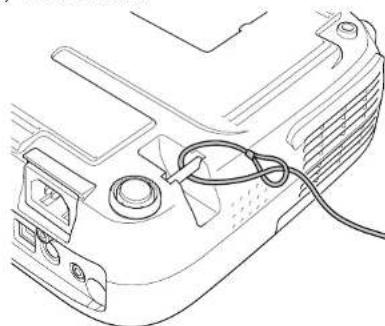 EPSON EB-X10 - Het draadslot installeren - 1