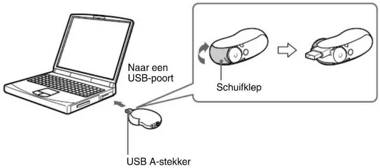 SONY Walkman NW-E205 - Sluit de Network Walkman aan op de computer en laad de Network Walkman op. - 1