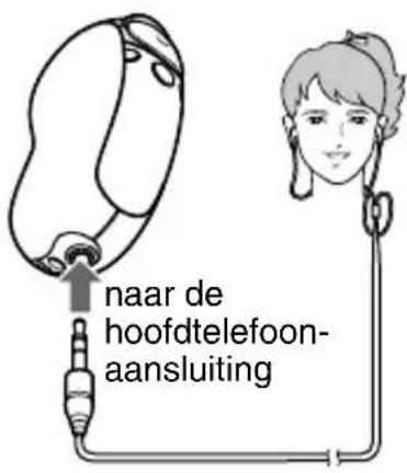 SONY Walkman NW-E205 - Sluit de hoofdtelefoon aan. - 1