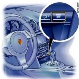 PORSCHE Boxter S (2009) - PSM should always be switched on during "normal" driving. - 1