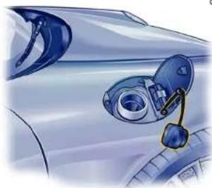 PORSCHE Boxter S (2009) - Opening the filler flap - 2