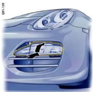PORSCHE Boxter S (2009) - Changing bulb for fog lights - 3