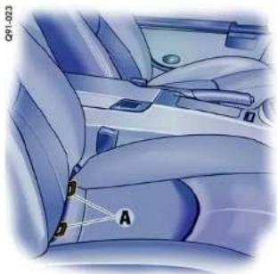 PORSCHE Boxter S (2009) - Child seat bracket on the passenger's seat - 1