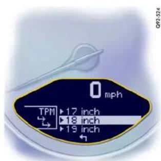 PORSCHE Boxter S (2009) - Tire selection in the "Set" menu - 5