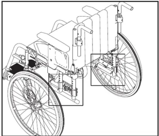 Handicare Exigo 30 - Instellen van de zithoogte – achter - 2