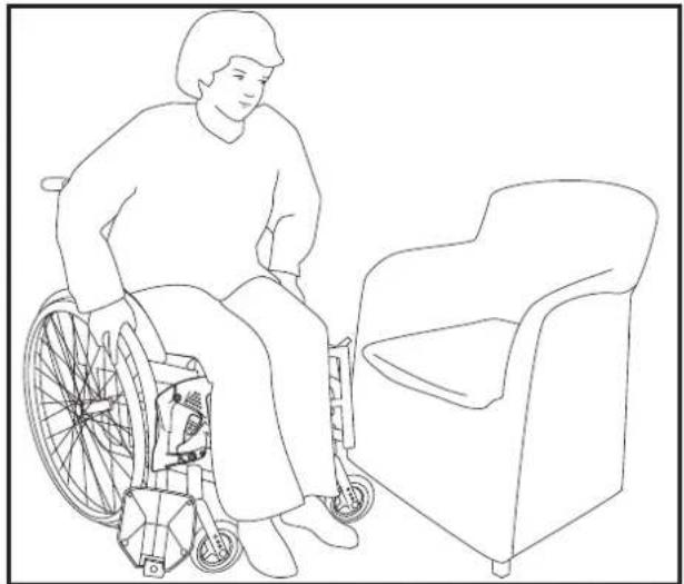 Handicare Exigo 30 - Transfer in en uit de rolstoel Figuur 15, 16 en 17 - 1