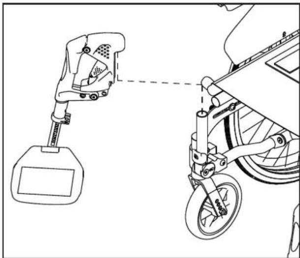 Handicare Exigo 30 - Uit- en indraaien/bevestigen/ verwijderen van beensteunen - 2