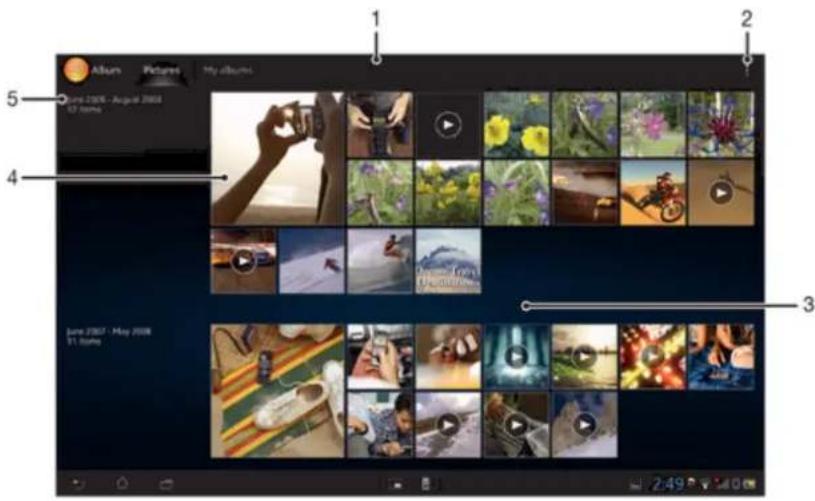 SONY Xperia Z SGP311 - Overzicht van tabblad Afbeeldingen - 1