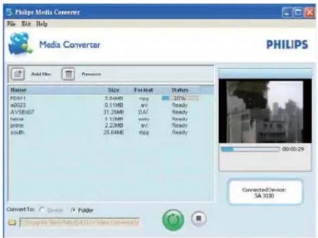 PHILIPS GoGear SA4VBE16 - Philips Media Converter gebruiken - 1