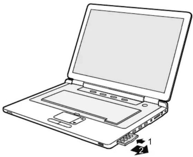 FUJITSU SIEMENS AMILO M1437G - Afstandsbediening uitnemen - 1
