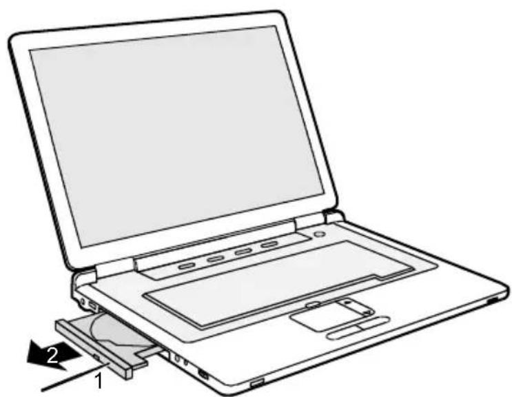 FUJITSU SIEMENS AMILO M1437G - CD/DVD inleggen of uitnemen - 3