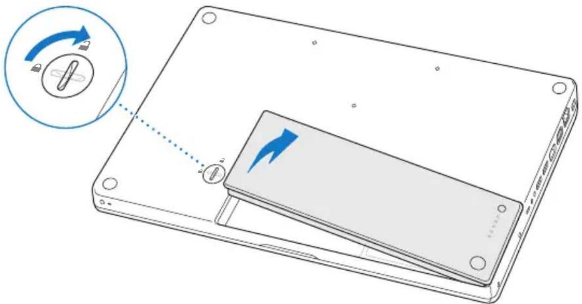 APPLE MacBook (early 2008) - Stap 1: de batterij verwijderen - 1