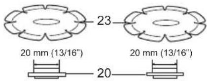 23 20 mm (13/16") 20 mm (13/16") 20