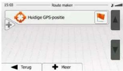 15:03 Route maken Huidige GPS-positie Terug + Meer