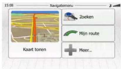 15:08 Navigatiemenu X - multi Kaart tonen Zoeken Mijn route Meer...