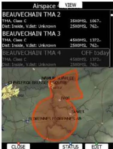 Airspace VIEW BEAUVECHAIN TMA 2 TMA, Class C 3500MSL 1067- Dist: Inside, V.dist: Unknown 2500MSL 762= BEAUVECHAIN TMA 3 TMA, Class C 4500MSL 1372- Dist: Inside, V.dist: Unknown 2500MSL 762= BEAUVECHAIN TMA 4 OFF today TMA, Class C 4500MSL 1372- Dist: Inside, V.dist: Unknown 2500MSL 762= NAMUR SOARLEE CHARLOEI BRUSSEL SOUTH IVOL SWEET FLORENNES FLORENNES AB CLOSE STATUS EDIT