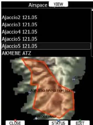 Airspace VIEW Ajaccio2 121.05 Ajaccio3 121.05 Ajaccio4 121.05 Ajaccio5 121.05 Ajaccio5 121.05 AKMENE ATZ CLOSE STATUS EDIT