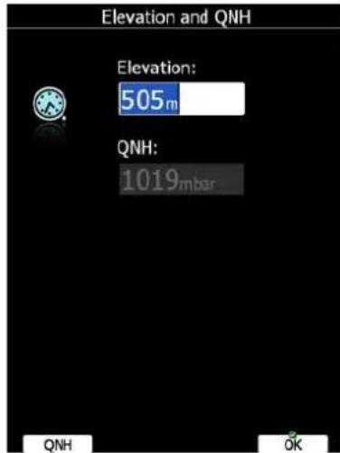LXNAV LX9070 - Elevatie en QNH instellen - 1