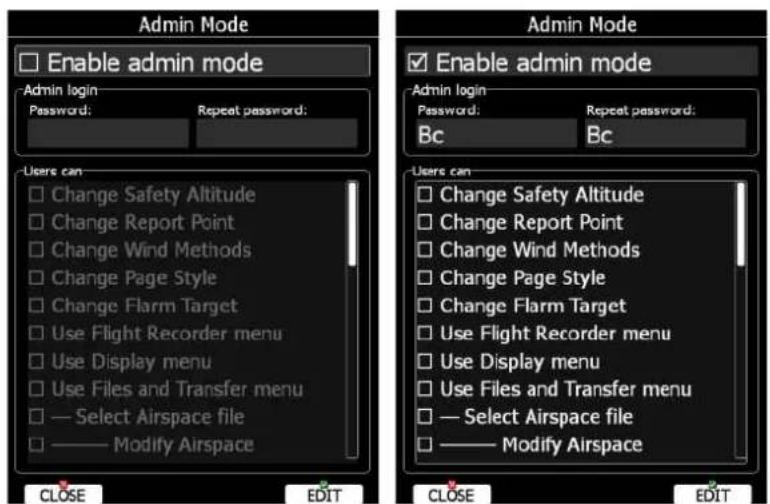 LXNAV LX9070 - Beheerder mode - 1