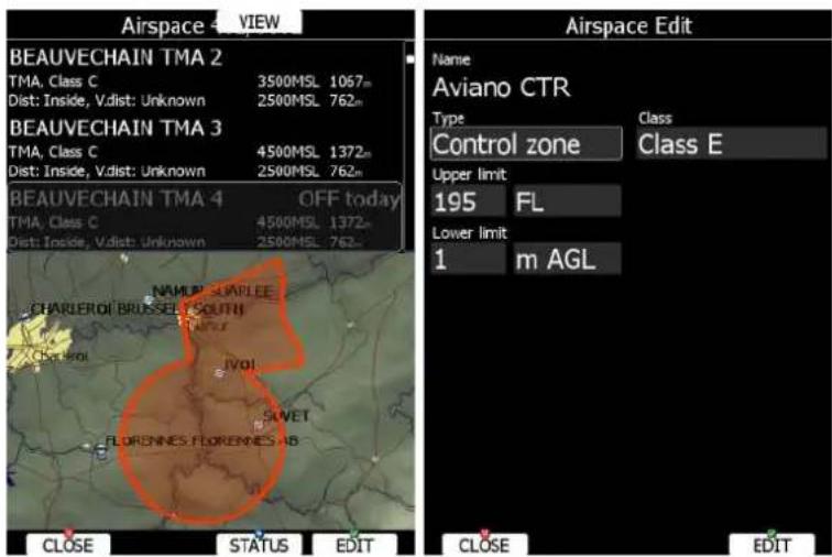Airspace 4 VIEW BEAUVECHAIN TMA 2 TMA, Class C 3500MSL 1067m Dist: Inside, V.dist: Unknown 2500MSL 762m BEAUVECHAIN TMA 3 TMA, Class C 4500MSL 1372m Dist: Inside, V.dist: Unknown 2500MSL 762m BEAUVECHAIN TMA 4 OFF today TMA, Class C 4500MSL 1372m Dist: Inside, V.dist: Unknown 2500MSL 762m Airspace Edit Name Aviano CTR Type Class Control zone Class E Upper limit 195 FL Lower limit 1 m AGL NAMOUNT STAFFLE CHARLEROI BRUSSELT SOUTH TARIS SVVET FLORENNES FLORENNES AB CLOSE STATUS EDIT CLOSE EDIT