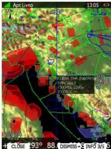 Apt: Livno 13:05 R13EVA TNA (NOTAM) TIMAClass E 7500-MSL 2280m 1000-MSL 0.0 390 2059/04 + CLOSE 93° 88. DISMISS -S INFO 3/5 6