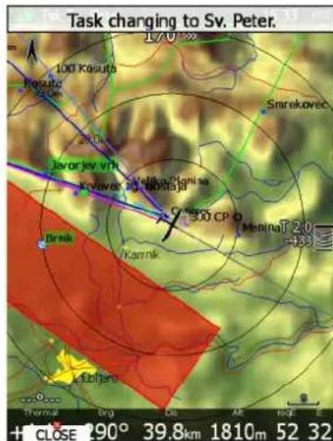 Task changing to Sv. Peter. 17/02 100 Ksutu Fosula Snrekovec Javorjev vrh Kovavec 30 koula Civn 100 CP-0 MeklnaT 2.0 Brink Karnik Thermal Avg Air m/s E + CLOSE 290° 39.8km 1810m 52 32