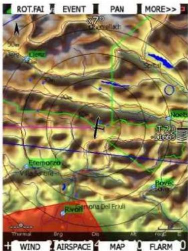 ROT.FAI EVENT PAN MORE>> 37° Orchellach Sptal Noeb T20 Mood Etemorzo Villa de Eria Pove Rovon Thermal Brg Cts Alt Fog E WIND AIRSPACE MAP FLARM