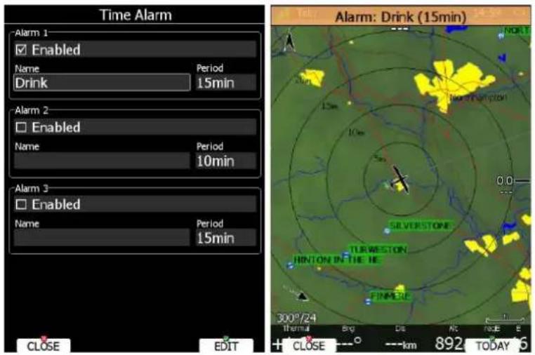 LXNAV LX9070 - Tijd alarm - 1