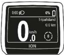 0:00 0% Tripafstand 0.0 km 0 km/h 0.0 ION