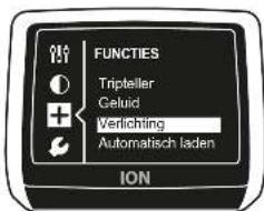FUNCTIONS Tripteller Celuid Verlichting Automatisch laden ION