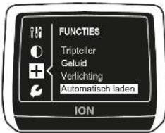 FUNCTIONS Tripteller Geluid Verlichting Automatisch laden ION