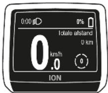 0:00 0% Totale afstand 0 km 0 km/h .0 ION