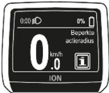 0:00 0% Beperkta actieradius 0 km/h .0 ION