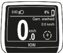 0.00 0% Gem. snelheid 0.0 km/h 0 0 km/h 0.0 ION