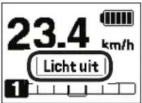 23.4 km/h Licht uit