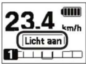 23.4 km/h Licht aan! 1